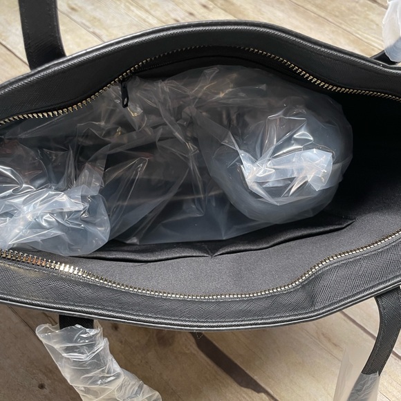 Lou Black and White Striped Women's Bag - Picture 5 of 7